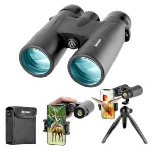 12x42 HD Binoculars for Adults, High Power Optical Binoculars with Large View, Clear Low Light Vision, Powerful Professional Compact Binoculars for Bird Watching Hunting...