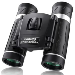 200x25 Compact Binoculars for Adults and Kids, High Powered Mini Pocket Binoculars, Small Binoculars for Bird Watching, Hunting, Concert, Theater, Opera, Travel, Sightseeing,...