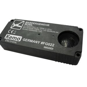 Kemo FG022 Marten Repellent Mobile Latest High Frequency Technology (Ultrasound), No Assembly. For Car, Carport, Garage, House. Can be used against martens, mice and other rodents
