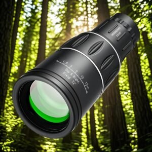 16X52 High Power Monocular Telescope, HD Prism Compact Monoculars for Adults, Black