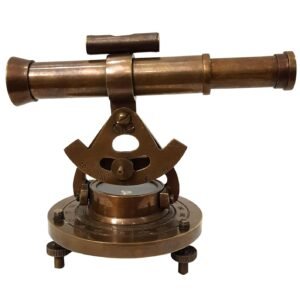 Antique Brass Nautical Alidade Telescope Compass Surveying Theodolite Marine Home/Office Table Decor Antique Survey Transit Telescope Instrument Compass