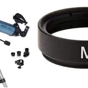 Celestron 22403 Inspire 100AZ Refractor Smartphone Adapter Built-In Refracting Telescope - Blue & 94119-A 1.25 Inch Moon Filter