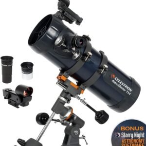 Celestron 31042 AstroMaster 114EQ Newtonian Reflector Telescope, Dark Blue