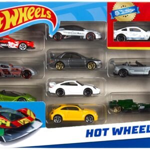 Hot Wheels Toy Cars & Trucks in 1:64 Scale (Assorted Styles, One Random Set), Set of 10, Multipack of Die-Cast Race or Police Cars, Hot Rods, Firetrucks or Vans (Styles May...