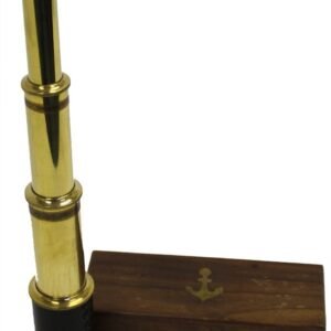 IOTC Science Purchase 78TELE15 Handheld Brass Telescope with Wooden Box