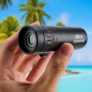 Mini Monocular Telescope Focusing Optical Binoculars Waterproof and Non-Slip Monoculars for Adults, Black