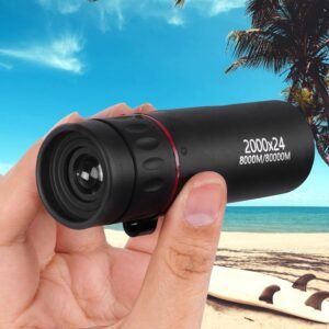 Mini Monocular Telescope Focusing Optical, Upgrade Waterproof and Non-Slip Monoculars for Stargazing, Hunting, Black