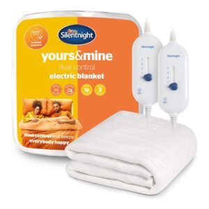 Silentnight Dual Control Electric Blanket King Size - Heated Electric Underblanket Bed Warmer Sheet with 3 Heat Settings, Easy Fit Straps and Split Controls - King Size...