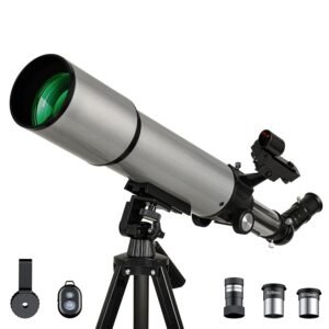 Telescope, Telescope for Adults High Powered,GALAEYES 80mm Aperture 600mm FL with Metal AZ and Phone Holder and Portable Bag