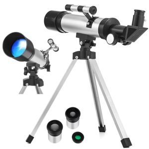 VALICLUD 60mm Refractor Telescope for Beginners Adjustable Tripod and Multiple Eyepieces, Portable Astronomy Telescope for and Adults, for Stargazing and Celestial Observations